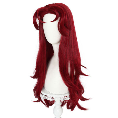 Female Halloween Wig Long Maroon Color Cosplay Wig