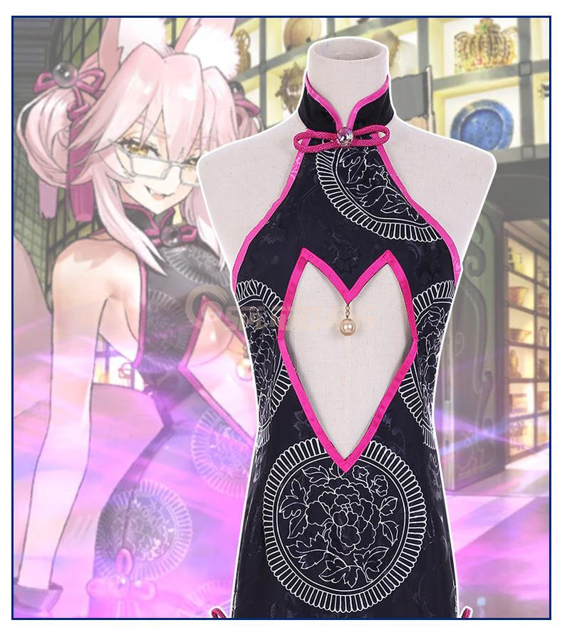 FGO Fate/Grand Order Tamamo no Mae Fox Secretary Cheongsam Full Sets Cosplay Costumes