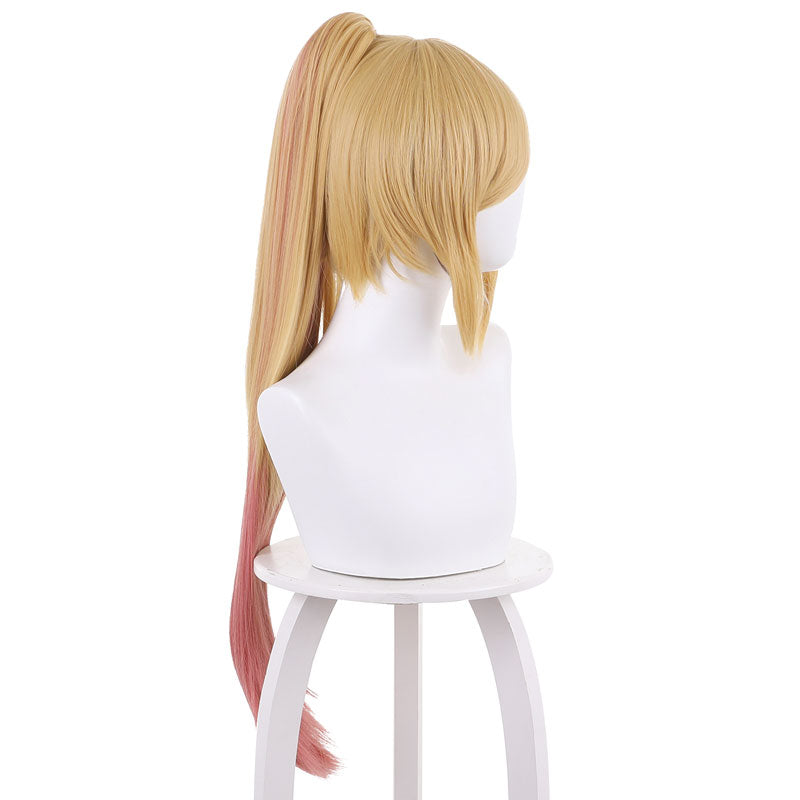 Anime My Dress-Up Darling Kitagawa Marin Yellow Gradient Pink Ponytail Cosplay Wigs