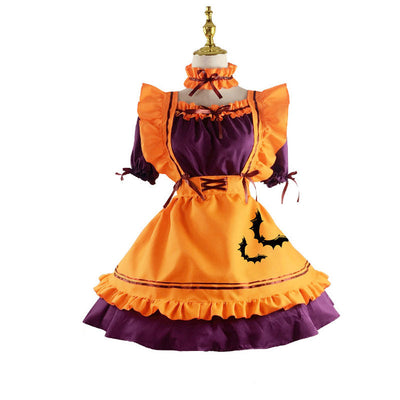 Halloween Party Pumpkin Maid Cosplay Costumes