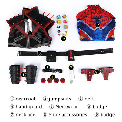 Marvel Rivals Spider-Punk 2099 Spider-Man Cosplay Costumes