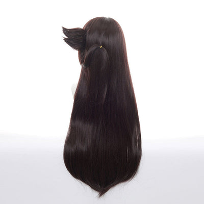 Game Genshin Impact Beidou Dark Brown Long Cosplay Wigs
