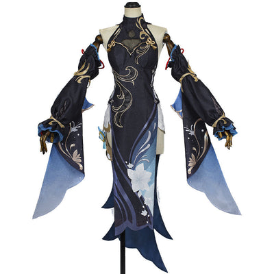 Game Genshin Impact Frostflower Dew Shenhe Cosplay Costumes