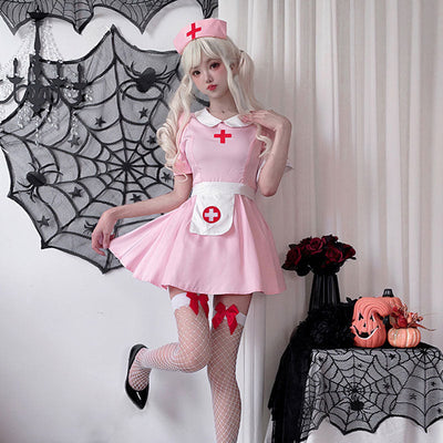 Halloween Pink Adult Nurse Skirt Cosplay Costumes
