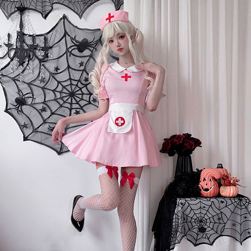 Halloween Pink Adult Nurse Skirt Cosplay Costumes
