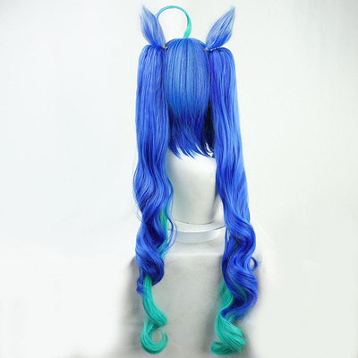 Uma Musume Pretty Derby Twin Turbo Blue Cosplay Wig With Ear Props