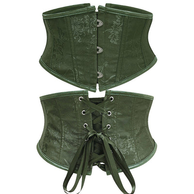 Womens Waist Trainer Cincher Heavy Duty Steel Boned Underbust Waspie Corset
