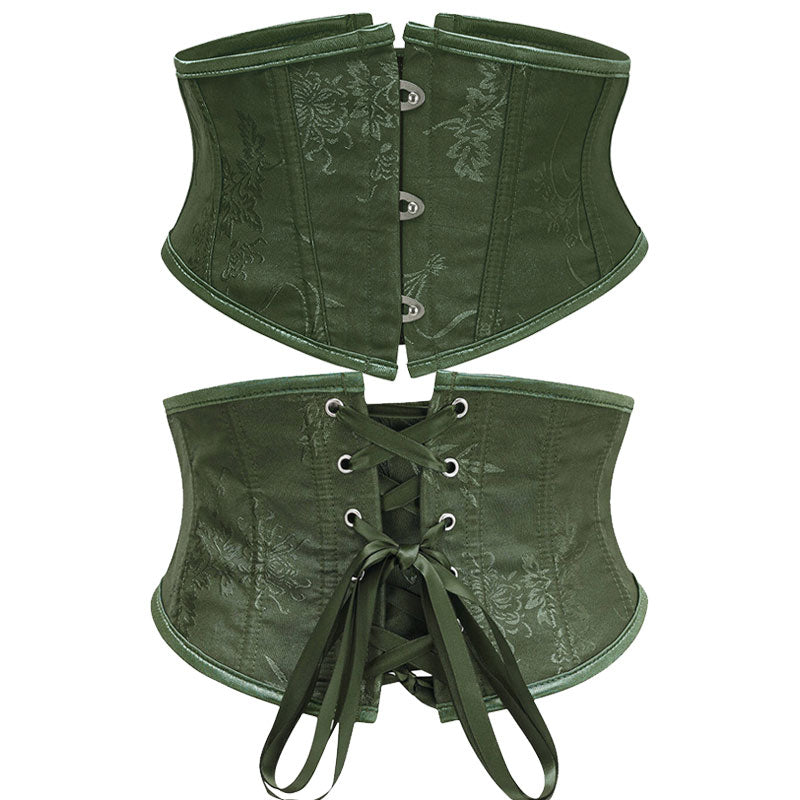 Womens Waist Trainer Cincher Heavy Duty Steel Boned Underbust Waspie Corset