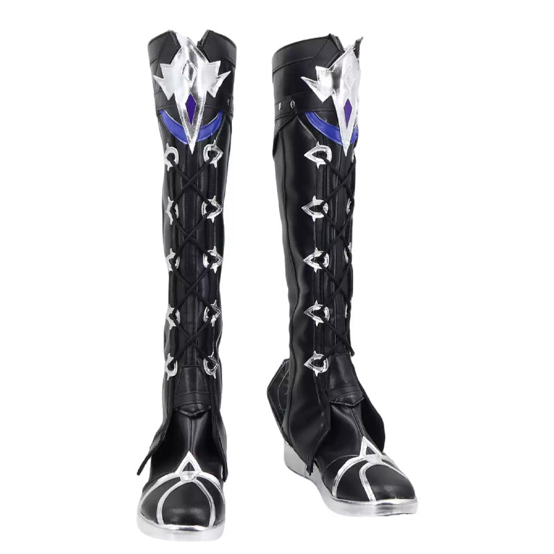 Genshin Impact Flins Black Cosplay Shoes