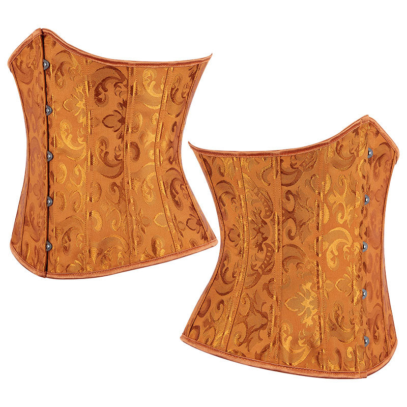 Corset Women‘s Brocade Underbust Boned Corsets Bustier Waist Trainer