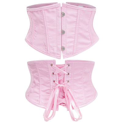 Womens Waist Trainer Cincher Heavy Duty Steel Boned Underbust Waspie Corset