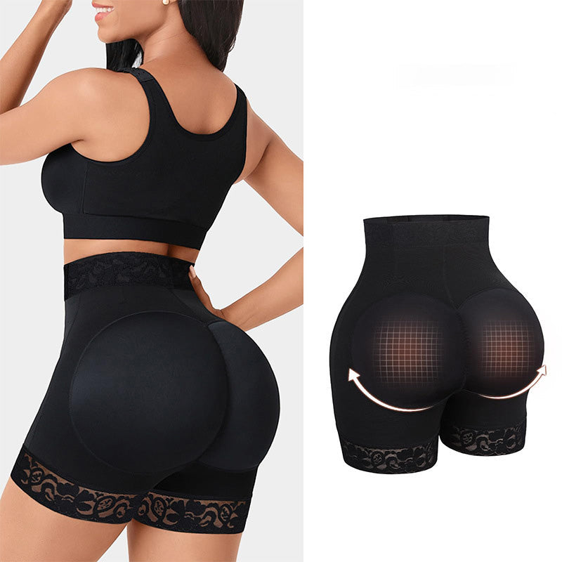 Zippered Body Shaping Waist-Slimming Hip-Lifting Tight-Fitting Safety Panties Cosplay Costumes