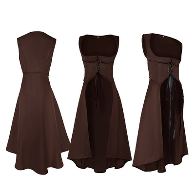 Steampunk Medieval Renaissance Halloween Women's Long Dress Cosplay Costumes