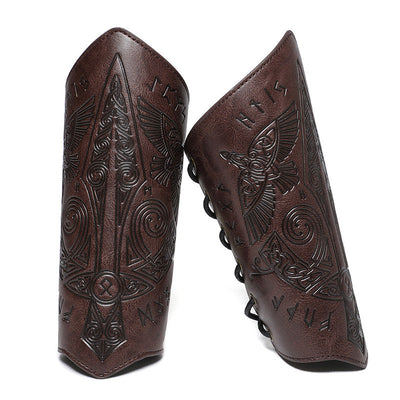 Steampunk Retro Embossed Knight Wristbands Cosplay Props