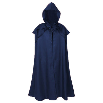 Medieval Retro Gothic Long Halloween Cape with Hood Cosplay Costumes