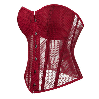 Retro Court Style Breathable Mesh Bra with Herringbone Fit Cosplay Costumes