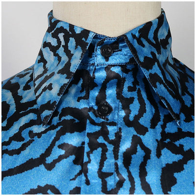 Tiger King Joe Exotic Shirt Yellow Blue Sequin Full Set Cosplay Costume