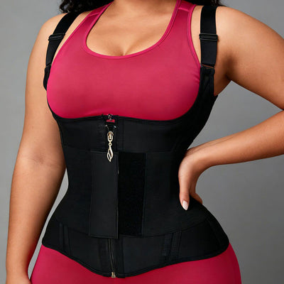 Waist Trainer for Women, Tummy Control Sports Girdle, Workout Body Shaper with Adjustable Shoulder Strap