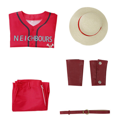 One Piece Live Action Season 2 D. Luffy Red Cosplay Costume