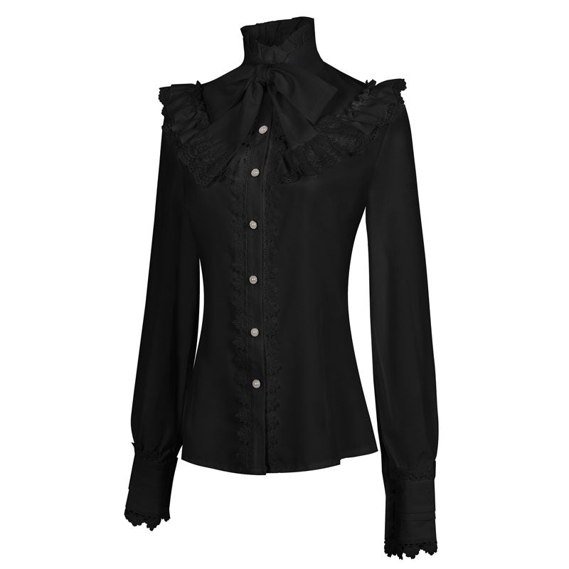 Vintage Long Sleeve Victorian Gothic Women's Shirt Halloween Cosplay Costumes