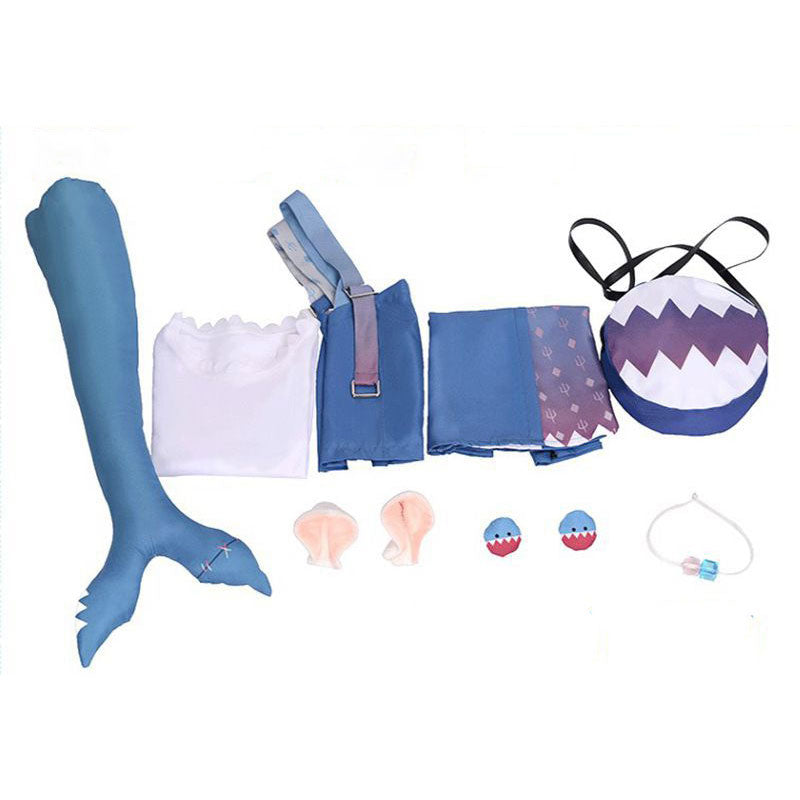 Hololive English Virtual YouTuber Gawr Gura Fullset Cosplay Costumes