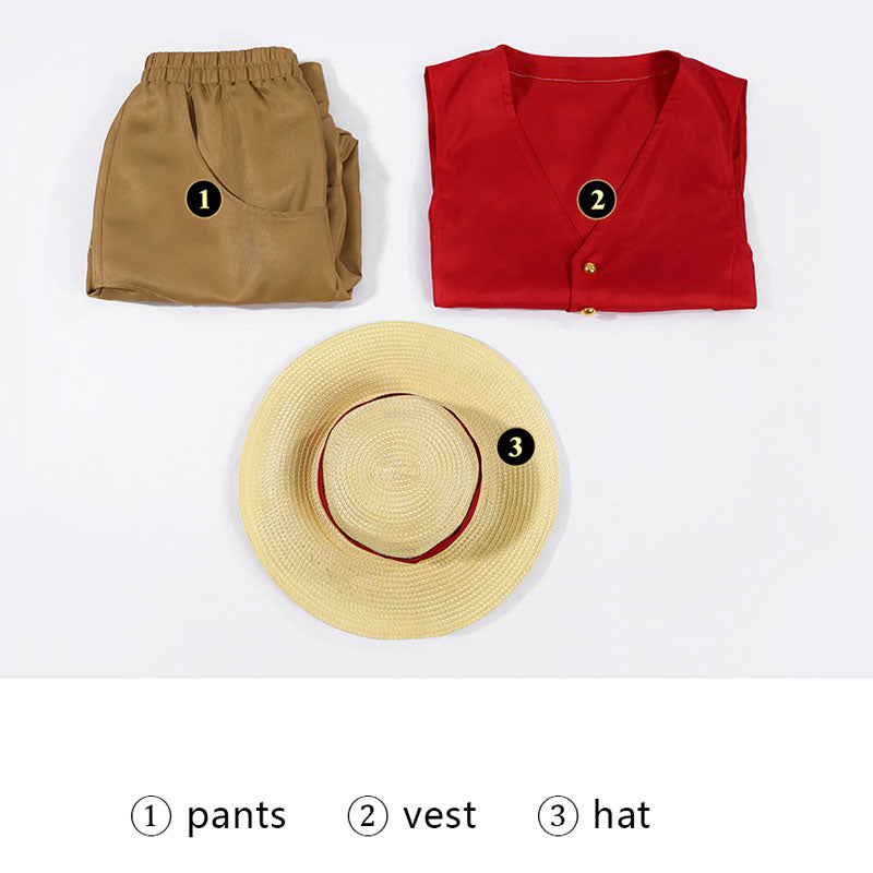 One Piece Live Action Season 2 D. Luffy Cosplay Costumes