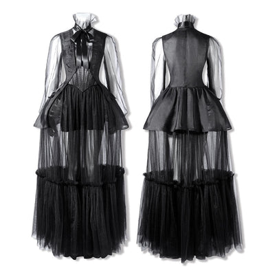Wednesday Season 2 Wednesday Addams Black Dance Mesh Dress Cosplay Costumes