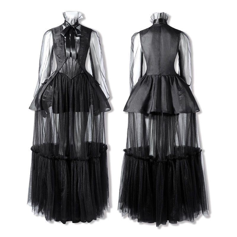 Wednesday Season 2 Wednesday Addams Black Dance Mesh Dress Cosplay Costumes