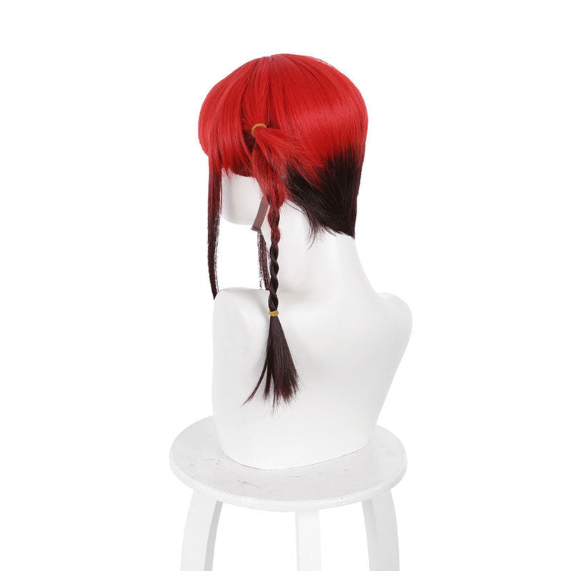 Anime SSSS.DYNAZENON Asukagawa Chise Red Gradient Brown Ponytail Cosplay Wigs