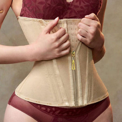 13 Bone Sports 2 Latex Abdominal Waist Trainer Women Corset Shapewear Waist Cincher Body Shaper Zipper Fajas Hourglass Waist Slimming Belt