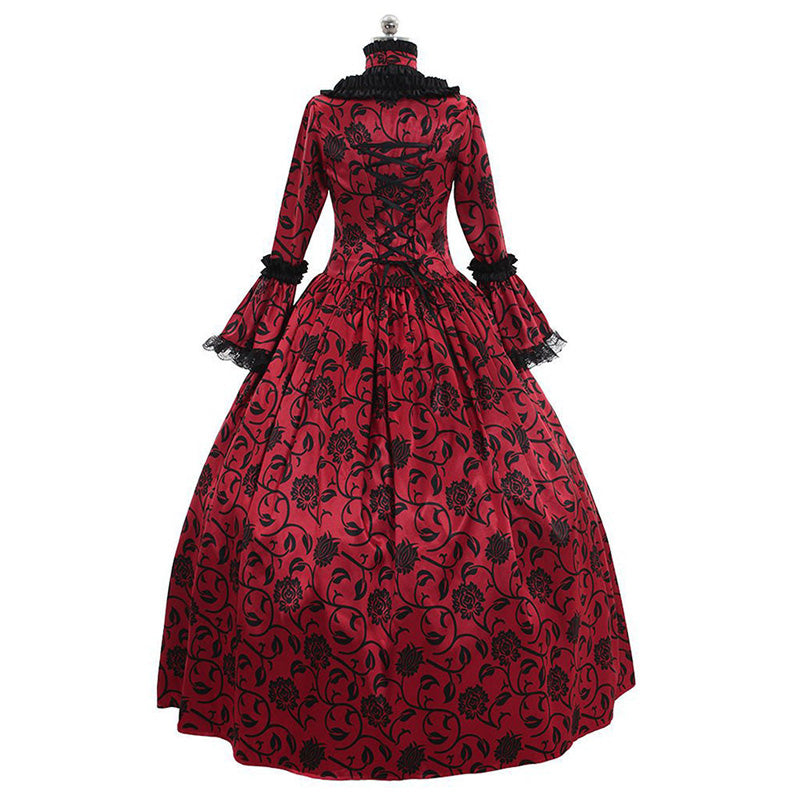 European Retro Victorian Court Style Women's Evening Dress Cosplay Costumes