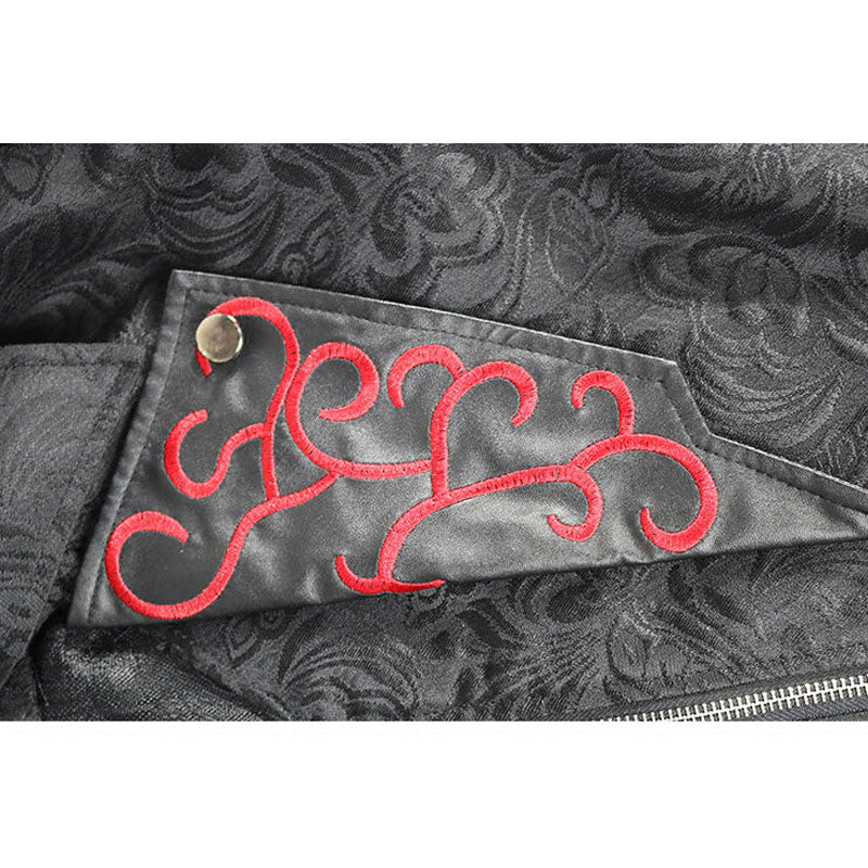 European Style Retro Patchwork Jacket Men Gothic Halloween Cosplay Costumes