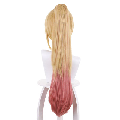 Anime My Dress-Up Darling Kitagawa Marin Yellow Gradient Pink Ponytail Cosplay Wigs
