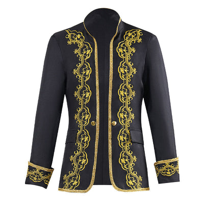 European Style Palace Opera Stage Performance Gold Studded Dress Cosplay Costumes