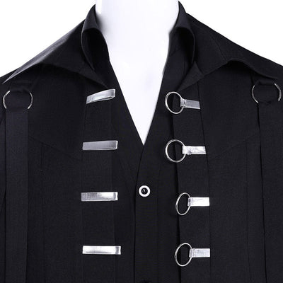 Tamon's B-Side Tamon Fukuharaa Black Vest Uniform Cosplay Costume