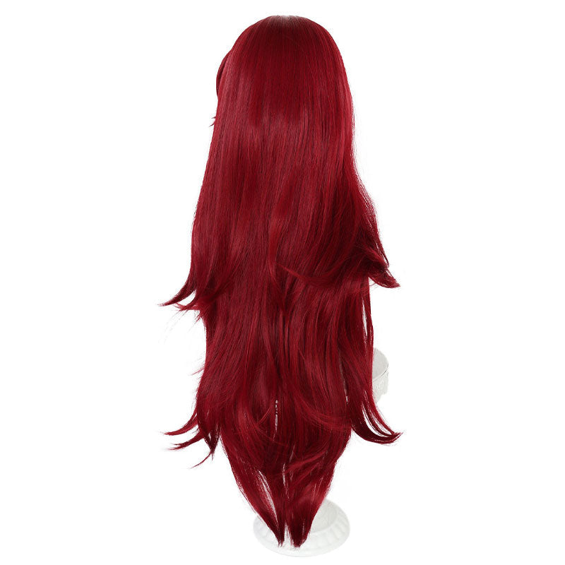 Female Halloween Wig Long Maroon Color Cosplay Wig