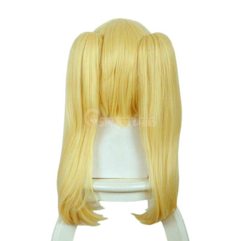 Anime Kakegurui Meari Saotome Mary Saotome Blonde Double Ponytail Synthetic Cosplay Wig