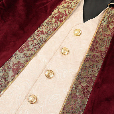European Men's Steam Dovetail Medieval Jacket Gothic Victorian Frock Coat Cosplay Costumes
