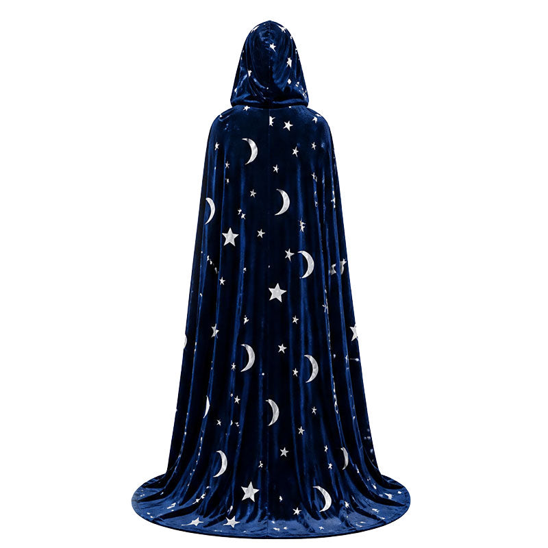 Halloween Death Demon Vampire Wizard Party Party Star Moon Velvet Cape Cosplay Costume