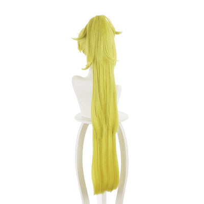 Anime Heion Sedai no Idaten-tachi Rin Bright Green Yellow Ponytail Cosplay Wigs