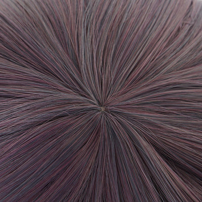 Game Genshin Impact Mona Megistus Long Double Ponytail Dark Brown Cosplay Wigs