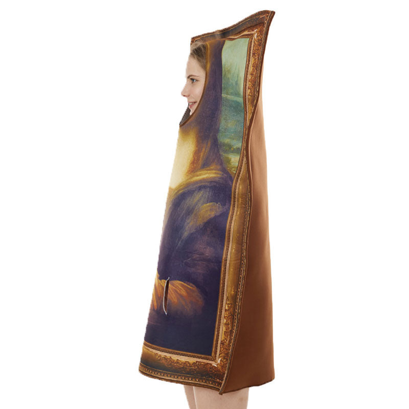 Halloween Party Mona Lisa Van Gogh Mural Cosplay Costumes