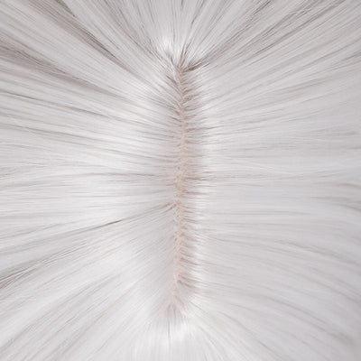 Game Genshin Impact Paimon Gray White Short Cosplay Wig