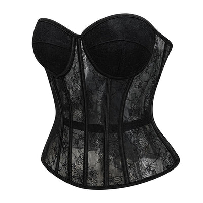 Sexy Cutout Lace Slim-Fit Strapless Corset