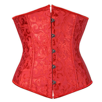 Corset Women‘s Brocade Underbust Boned Corsets Bustier Waist Trainer