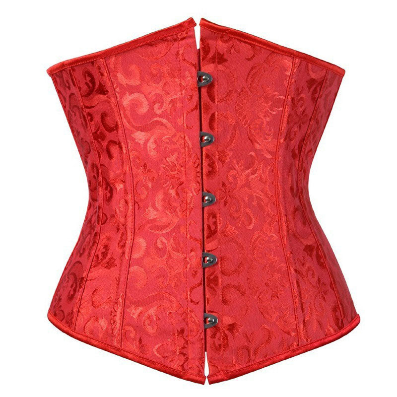 Corset Women‘s Brocade Underbust Boned Corsets Bustier Waist Trainer