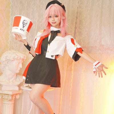 Honkai: Star Rail KFC  March 7th Cosplay Costumes