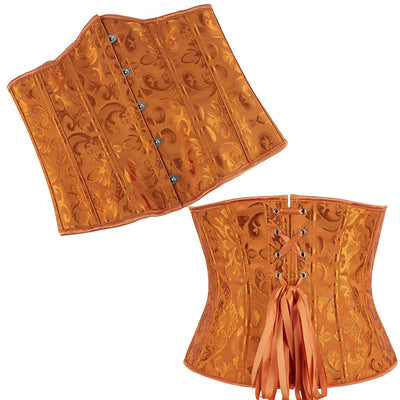 Corset Women‘s Brocade Underbust Boned Corsets Bustier Waist Trainer