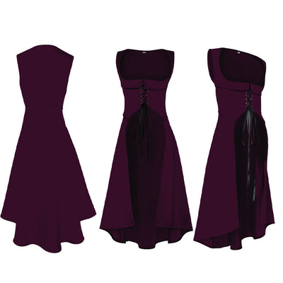 Steampunk Medieval Renaissance Halloween Women's Long Dress Cosplay Costumes