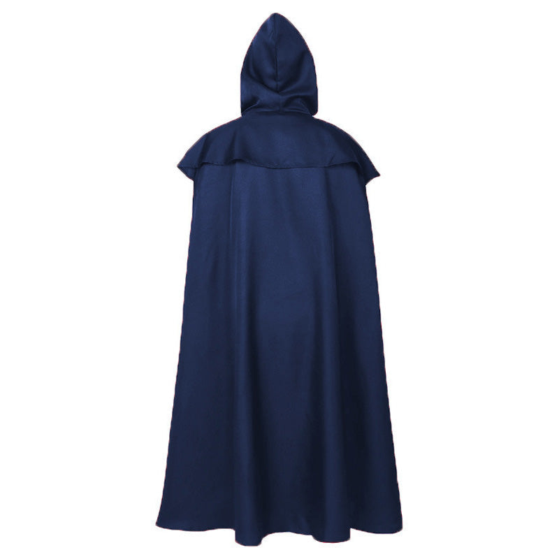 Medieval Retro Gothic Long Halloween Cape with Hood Cosplay Costumes